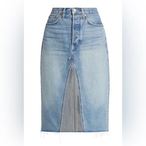 Re/done Midi Denim Skirt size 27(4) opal indigo